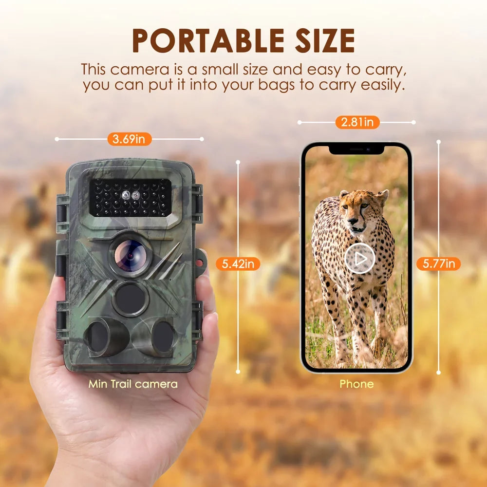 IP66 Use Hunts Camera Color TFT Inch 1080P 2.0 Detection Day Camera Night-Visions Field Night Outdoor Waterproof Display Trail 32MP Camera Infrared