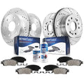 ESV Pads - 1500, Sierra Brakes XL Slotted Yukon Replacement GMC Escalade 2015-2020 Drilled Rotors Detroit Silverado Brake Kit & Rear Front Ceramic Brake for Axle 2014-2018 Suburban Chevy Tahoe