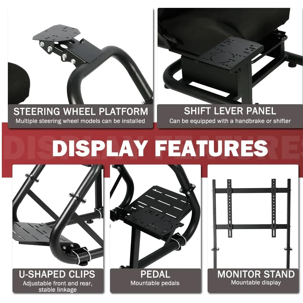 Logitech TV Stand Supllueer Racing Cockpit Sim G923 G920 Fanatec G29 with Fit Thrustmaster Seat &