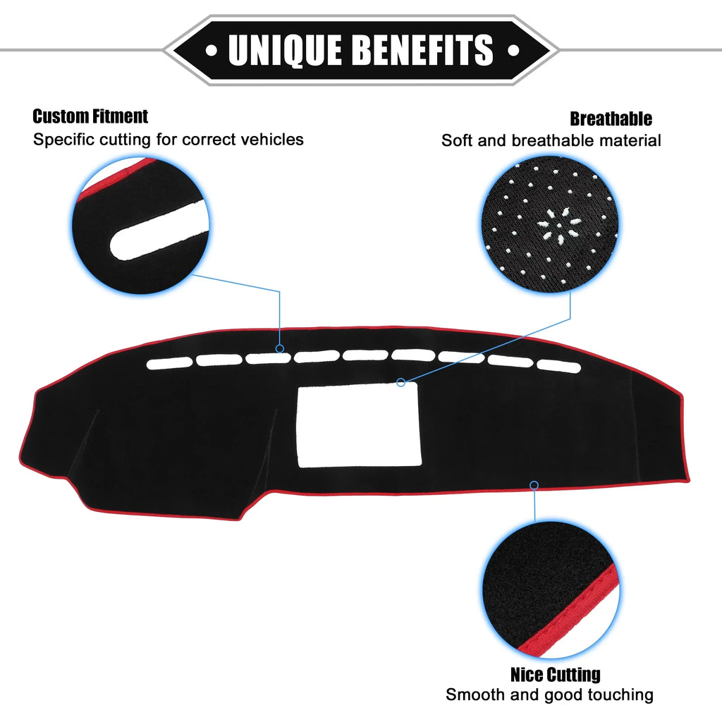 Compatible for 2008-2014 Bargains Protective Polyester Mat Dashboard Center Console Unique Car F150 Black Cover