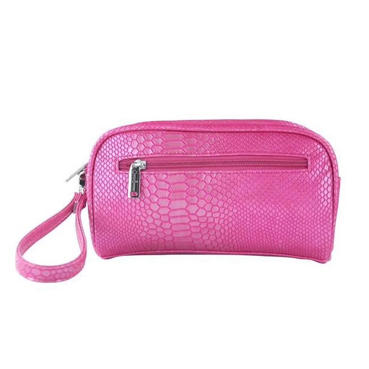 7666-PK Reptilian Margarita-Insulated Removable Cosmetics Picnic Gift Pink with Bags Wristlet,