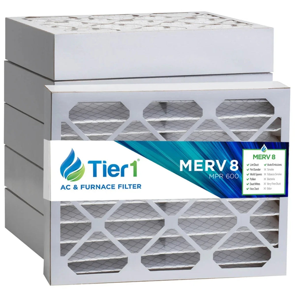 Tier1 Filter - 6 Pack Captures & - Pleated Air MERV Air 8 Air - Dust Conditioner/Furnace Quality - in Improved Pollen - 20x25x4