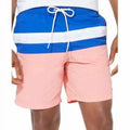 Nautica Colorblocked Men's 8" in Trunks Coral-Small Swim Pale T01131