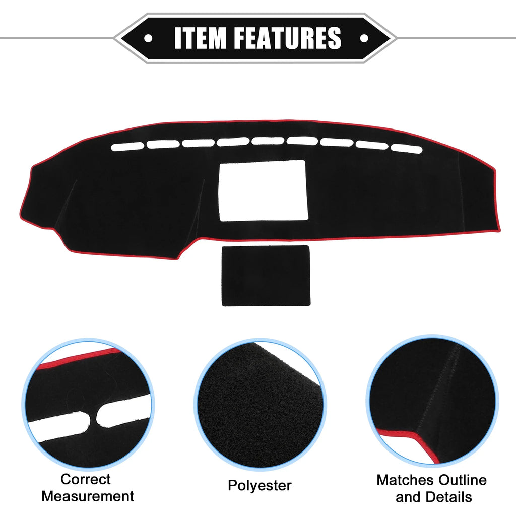 Compatible for 2008-2014 Bargains Protective Polyester Mat Dashboard Center Console Unique Car F150 Black Cover