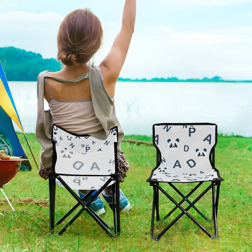 Pandas Chair Fishing and Portable Small Chair with Kids Outdoor for Chair Alphabet Chair Lawn Cartoon Beach Bag Carry Camping Folding