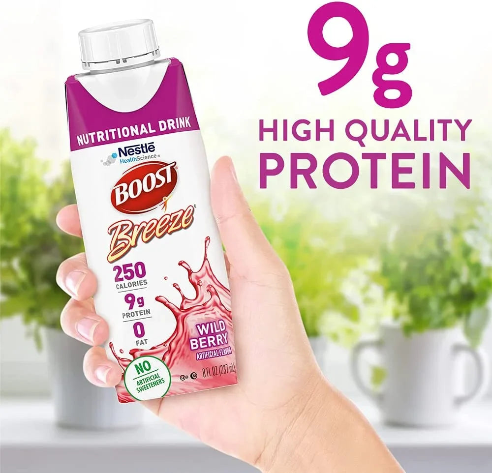 Berry, 24 Wild Breeze Carton, Nutritional Boost ounce Drink 8 Count