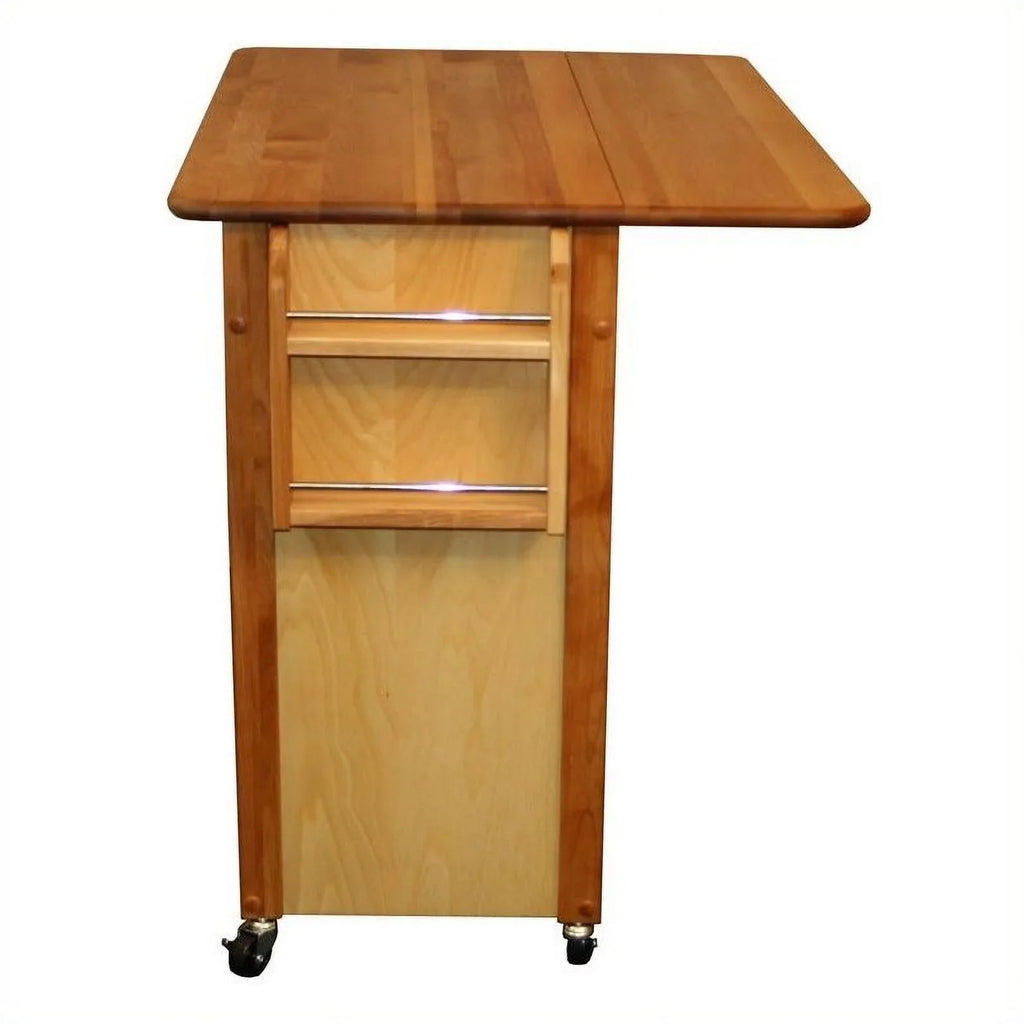 in Kitchen Butcher Pemberly Block Island Drop Leaf 44" Wood Row Brown