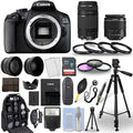18-55mm 30 T7 + + Canon Camera EOS 75-300mm / + DSLR 2000D Piece Rebel Bundle