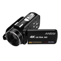 Shoe Andoer Camcorder -Shaking Digital CMOS DV IPS 3.0 Handheld for Sensor Burst Function Inch Mounting Video Hot Microphone with Professional 4K