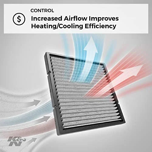 Freshens Cabin Incoming Washable Air Air & and Reusable K&N Oldsmobile for VF3001 Buick, Cadillac, Cleans Filter Pontiac, your