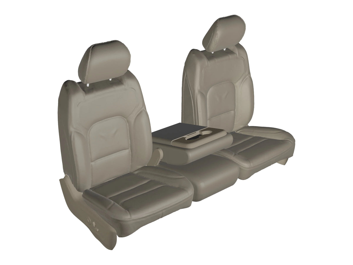 2011-2017 Opening Twill Console 20 40/20/40 and Split Seat Bottom F480 with F150-F550 Taupe XL Center Opening in