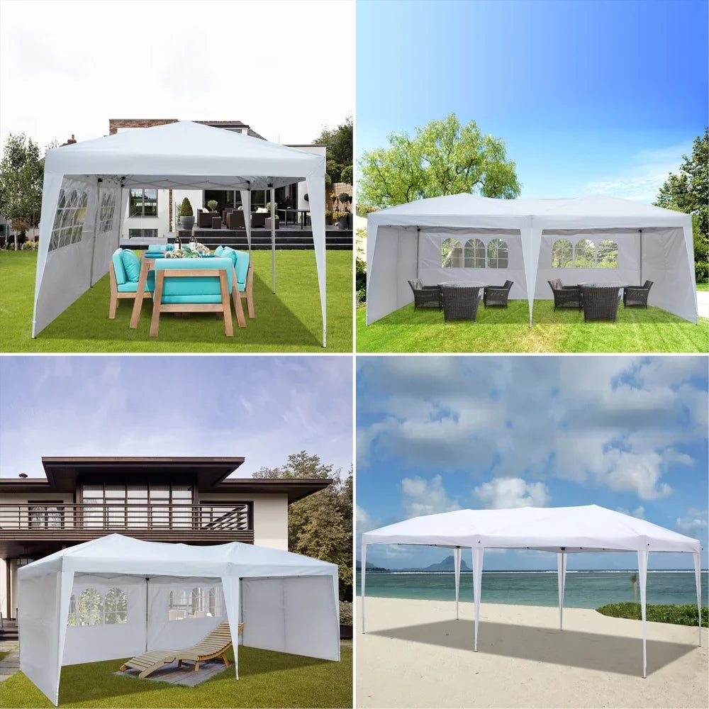 with tent! - - x and - enjoy Tent Stay White 10 Waterproof with x W (600 our x event durable 49.83 - x H) x (L 8.5)ft / any 250)cm x (20 Windows Folding dry 300