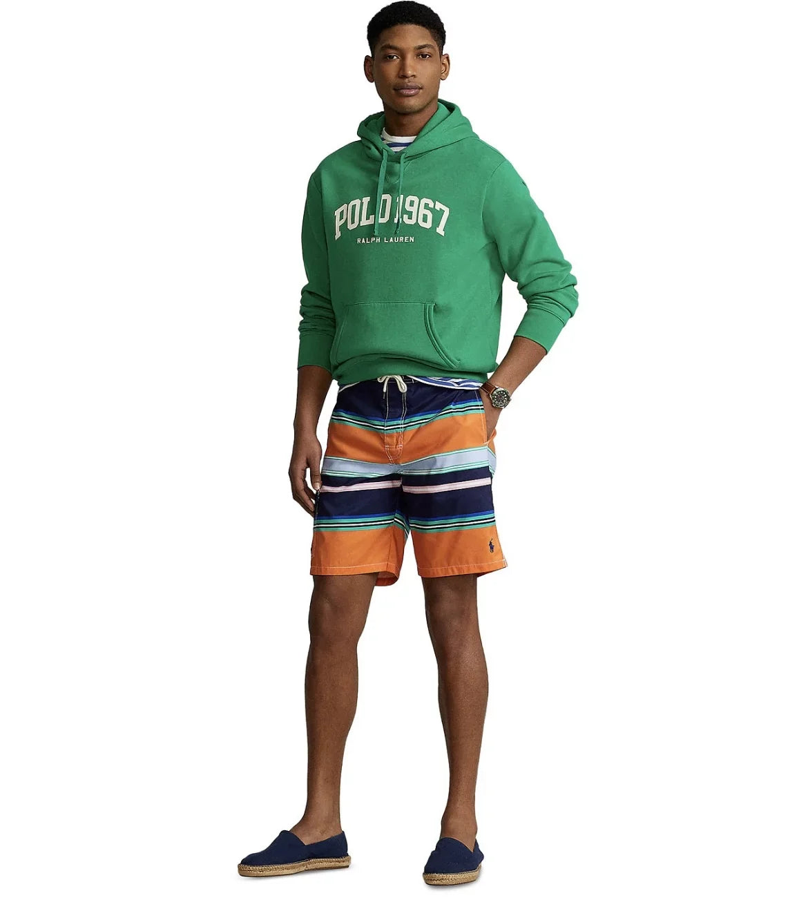 Small Fit Kailua Classic Men's Orange Trunks Polo Lauren Size Ralph Swim