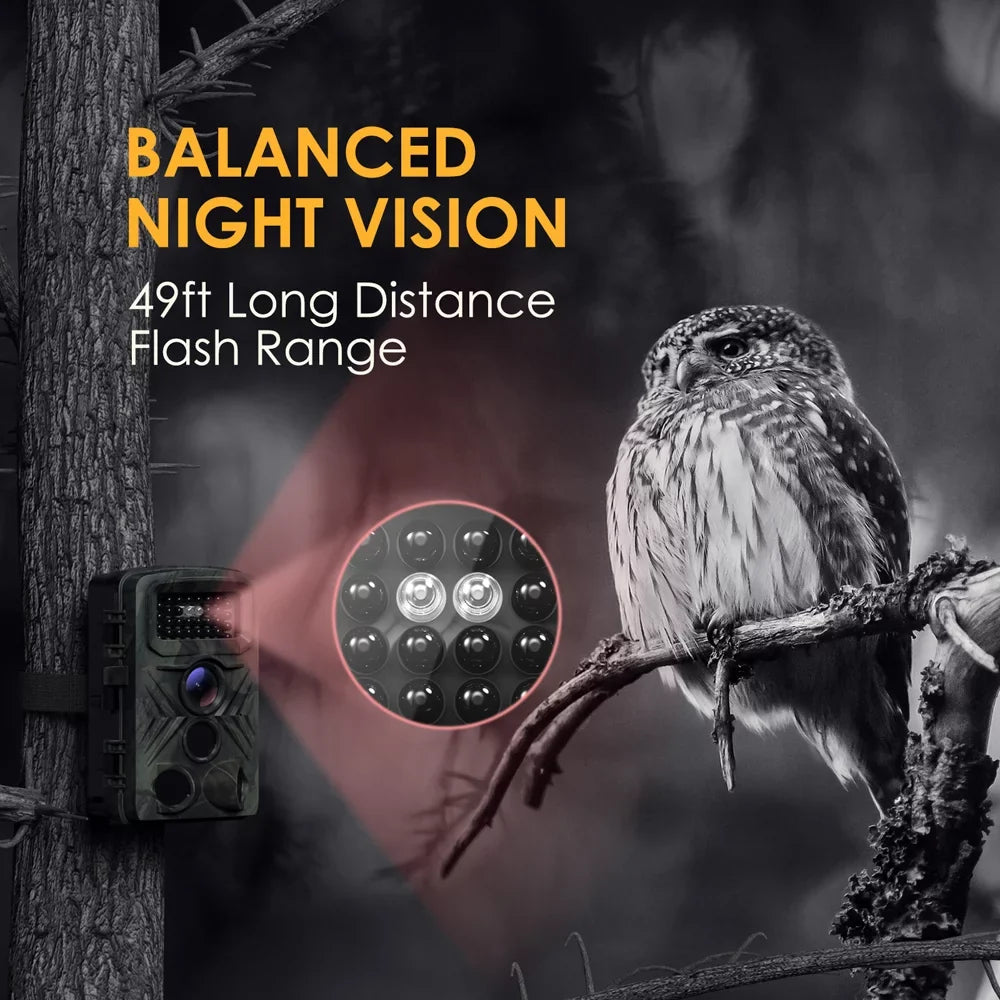 IP66 Use Hunts Camera Color TFT Inch 1080P 2.0 Detection Day Camera Night-Visions Field Night Outdoor Waterproof Display Trail 32MP Camera Infrared