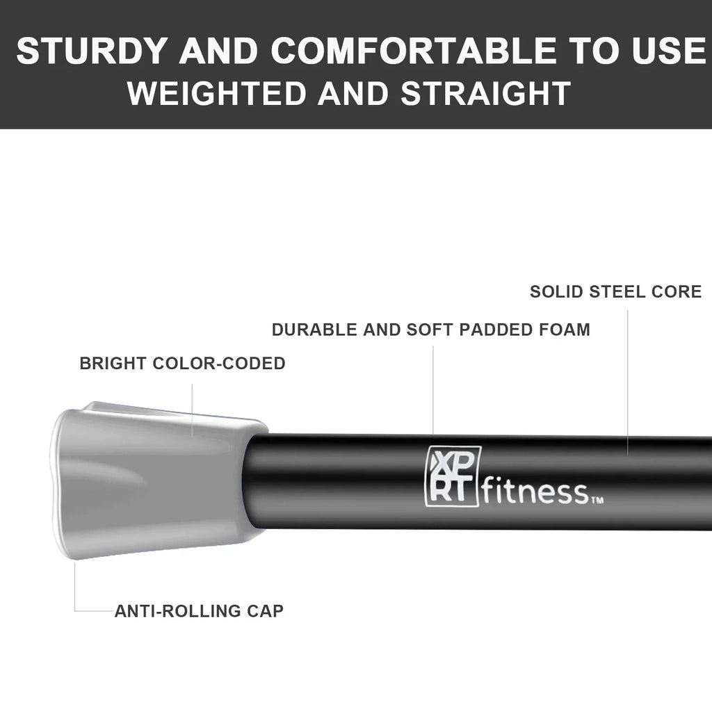Exercise Aerobic Body Workout Steel Weight Fitness Foam XPRT 5lb+8lb+12lb With Total For Bar Padded