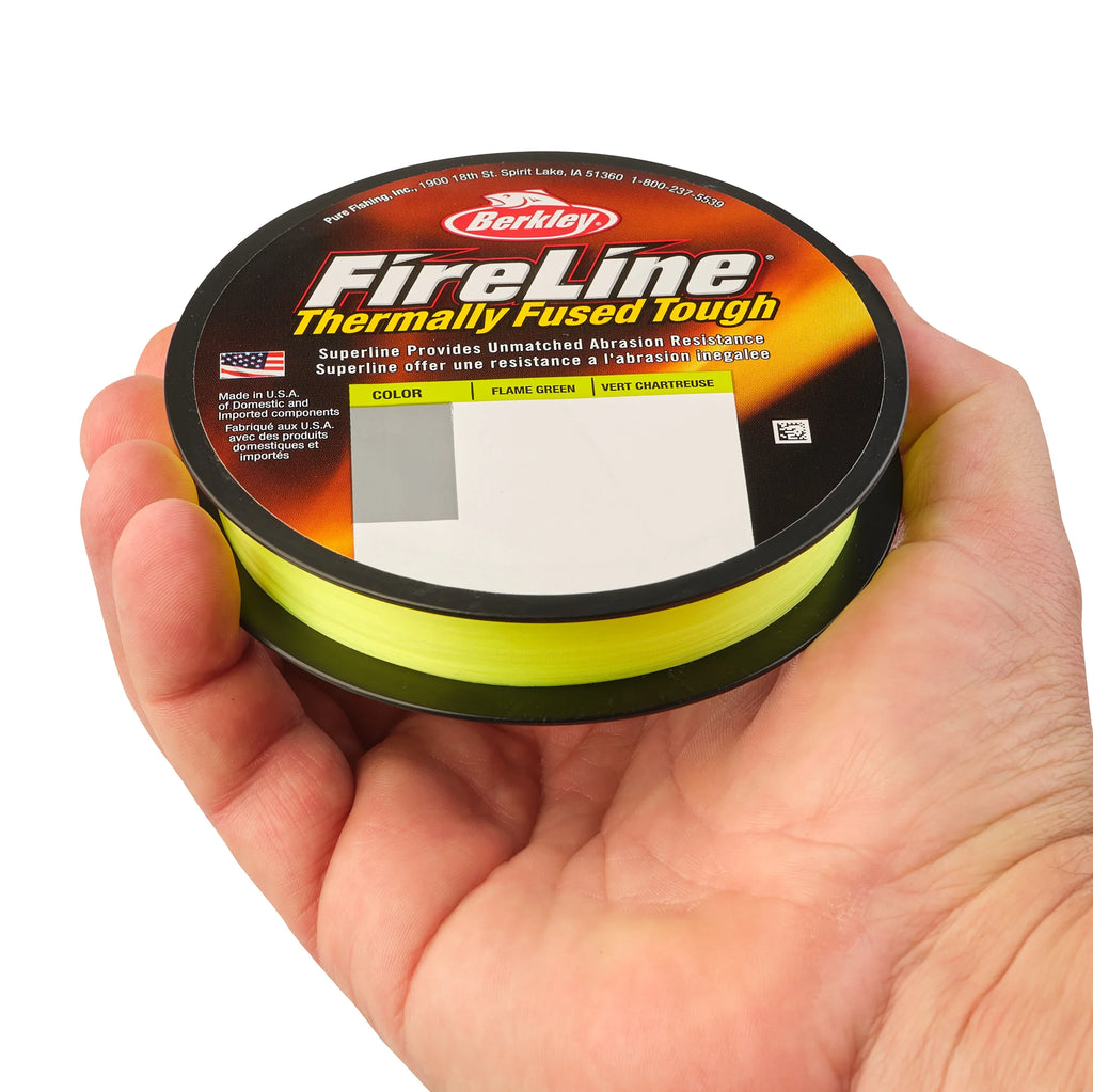 Green, Berkley Line Superline, 2.7kg 6lb FireLine® Flame Fishing |