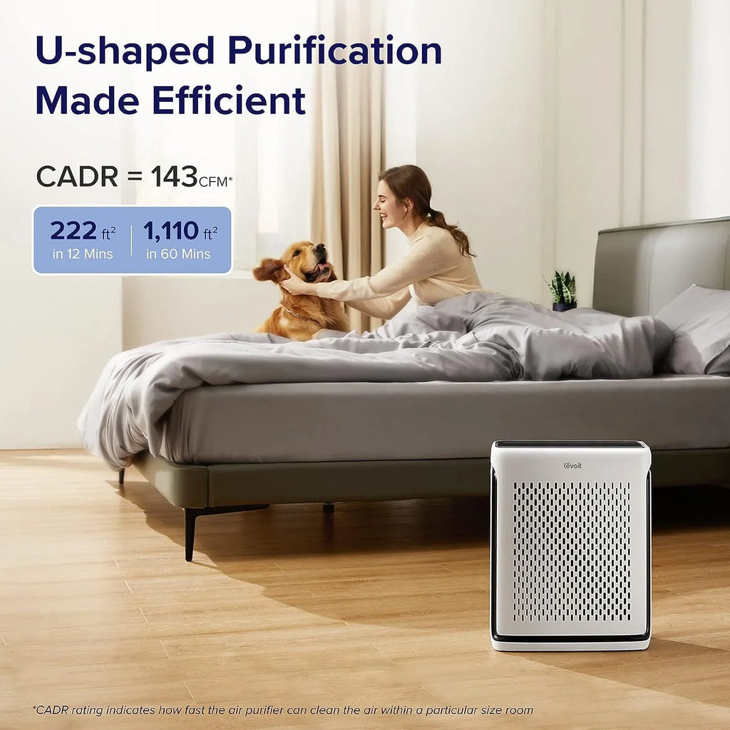 Hair, 1110 Air to HEPA Smart Filters, Washable WiFi, Light Quality 100S Home for Purifiers Pet Allergies, LEVOIT Vital Bedroom Captures Air Smoke, Ft² Large Up Room with and Dust, Filter Sensors,
