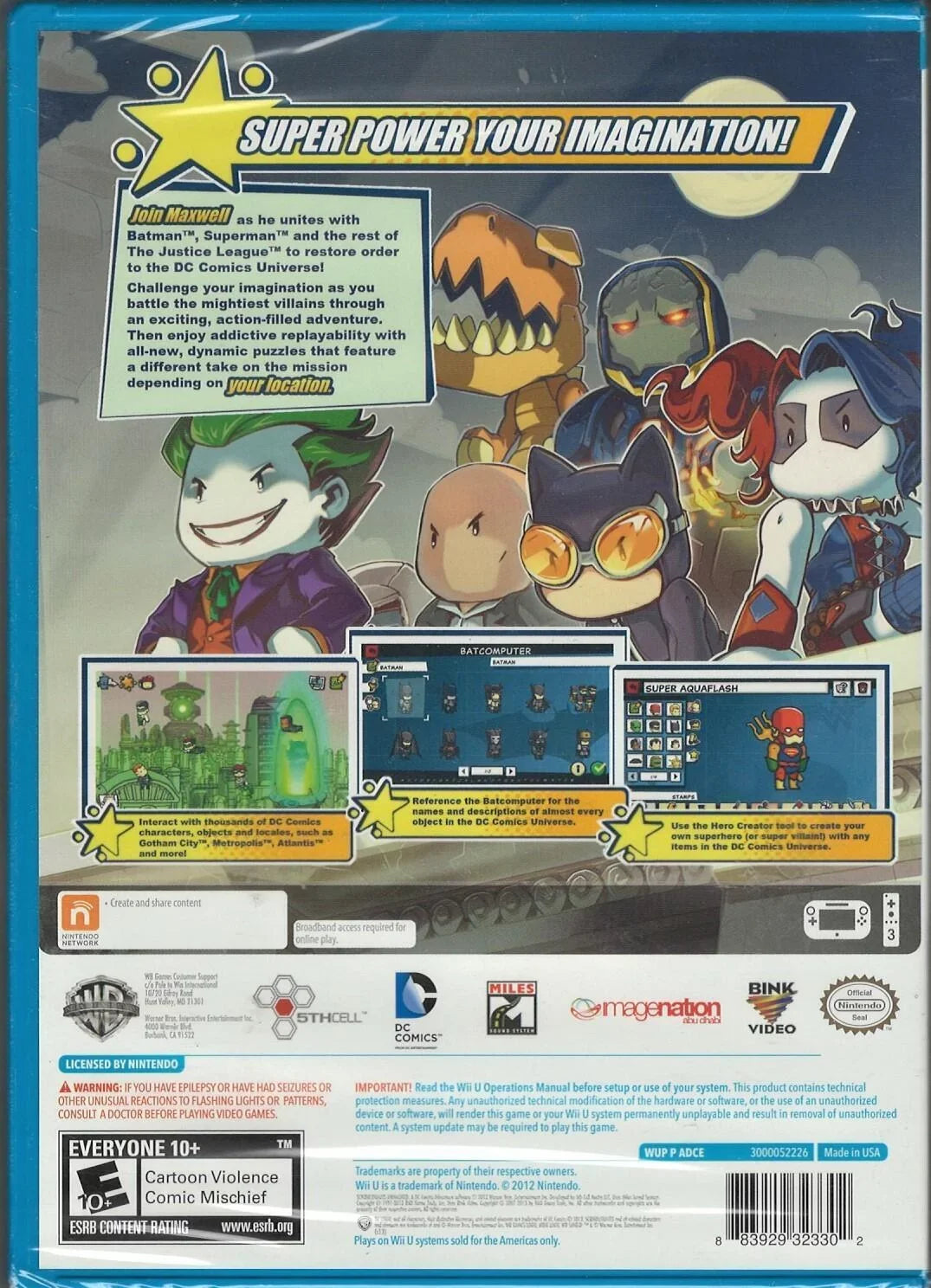 (Brand New Factory DC - Comics Scribblenauts Adventure Sealed Wii-U Unmasked A U