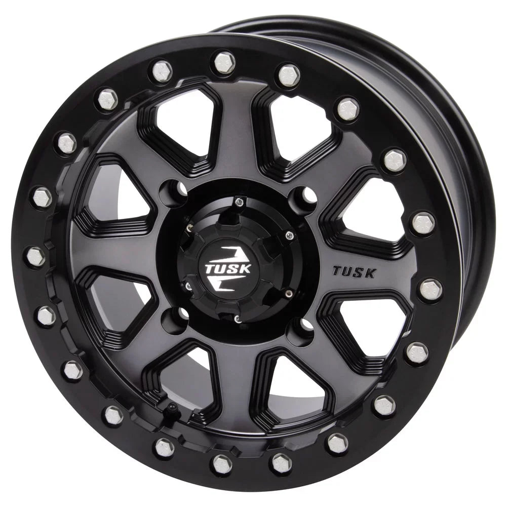 Lone 2021-2022 4/137 5.0 Uinta HD10 Pro Defender 15x7 Beadlock Gunmetal/Black Can-Am 2.0 Tusk Wheel Star For +