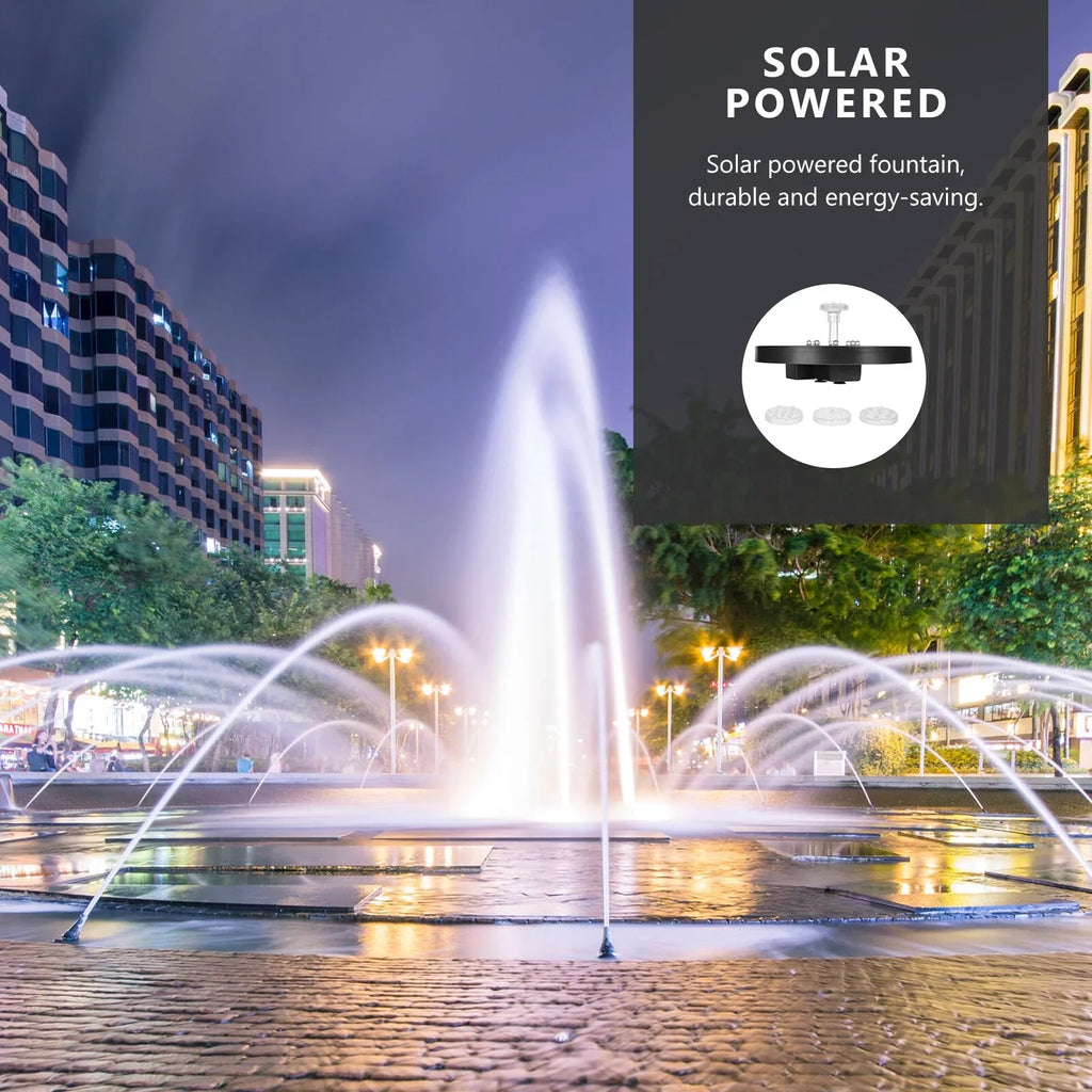 1 Pond Fountain LED Fountain Solar Creative with Fountain Light Guichaokj Outdoor of set