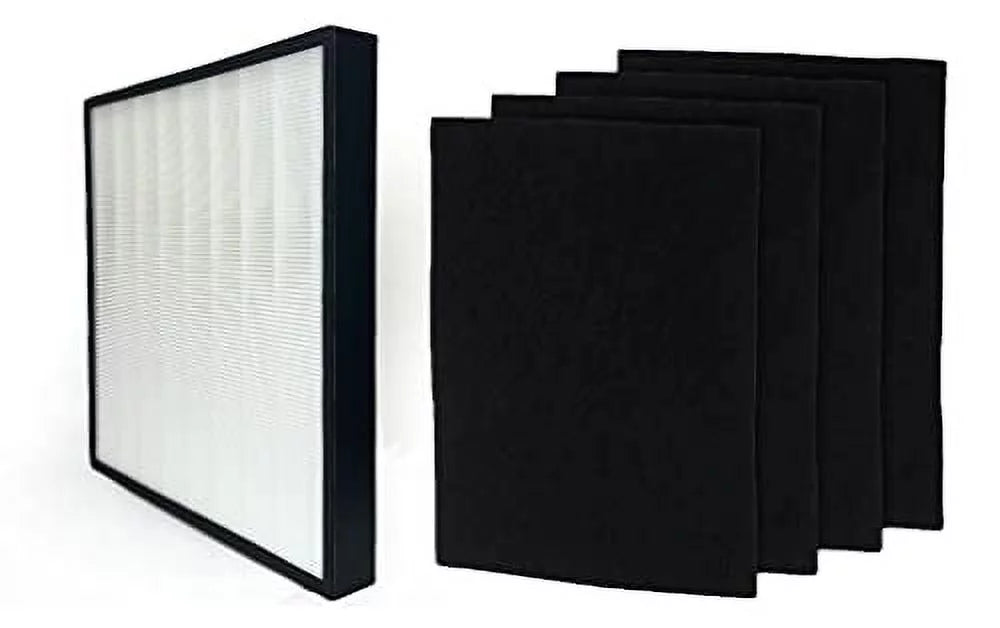 Carbon | Extra HEPA WPPRO2000 with Activated Whirlpool Whispure 8171510K 4 Compatible Purifier Filter Plus Remove Pollen Nispira | 1 Odor, For Set 1183050K Large True Replacement Pre Air Set Smoke |