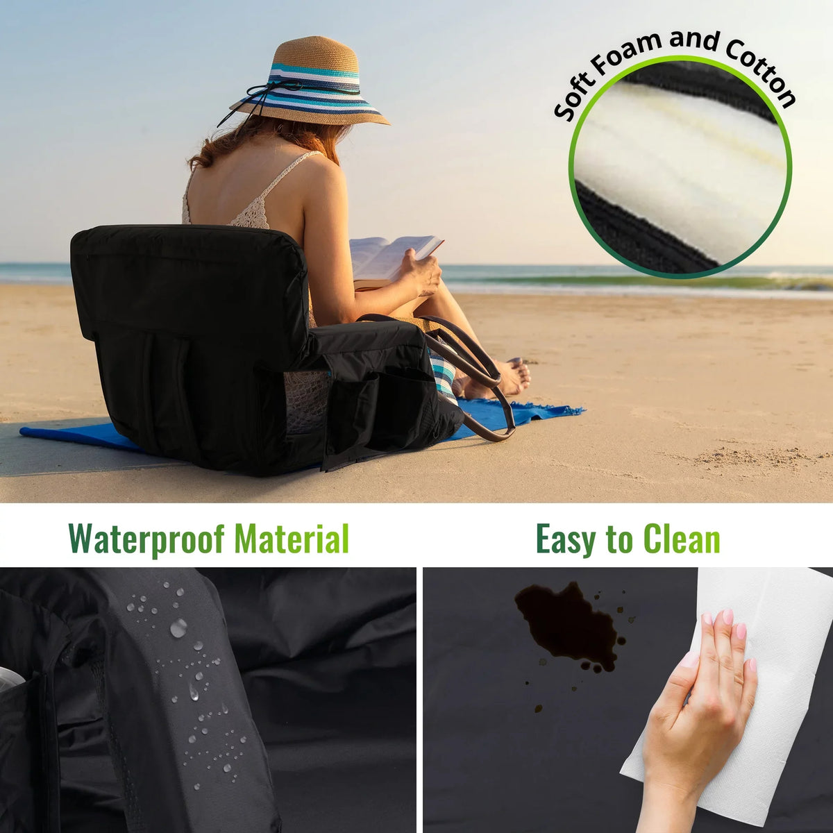 Bleacher Worcest Folding Pack Stadium Thicken Tournament 2 for Backyards for Soccer Seat, Bleachers, Wide Chair Women's Lawns, Waterproof patriotic