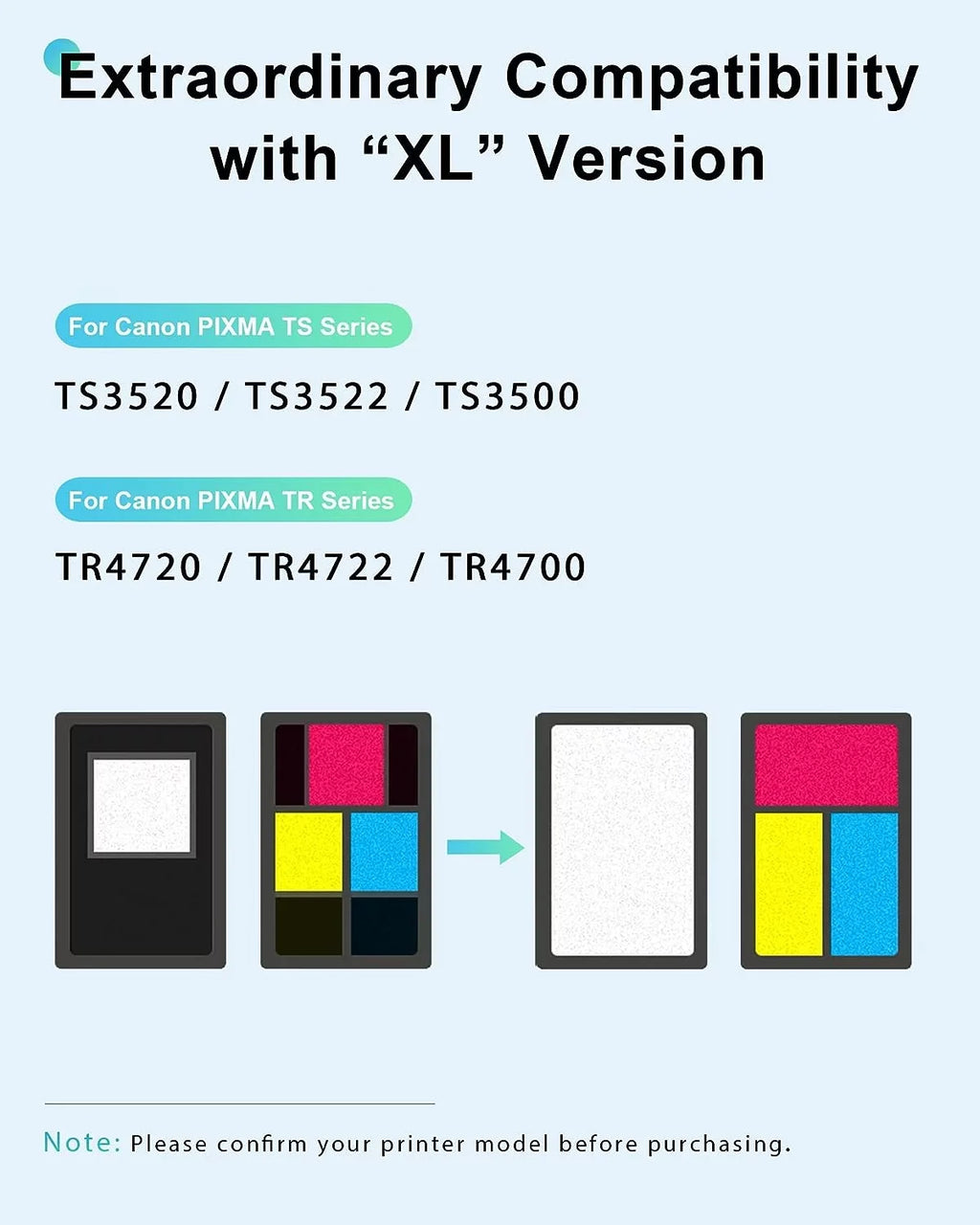 PG-275 276 Pack Printer (1 Cartridge TR4722 275XL Ink and XL TS3520 Capacity CL-276 for High Canon XL 1 276XL PIXMA Ink Tri-Color) Combo TR4700 TS3500 TR4720 Compatible with Black, 275 TS3522 Canon