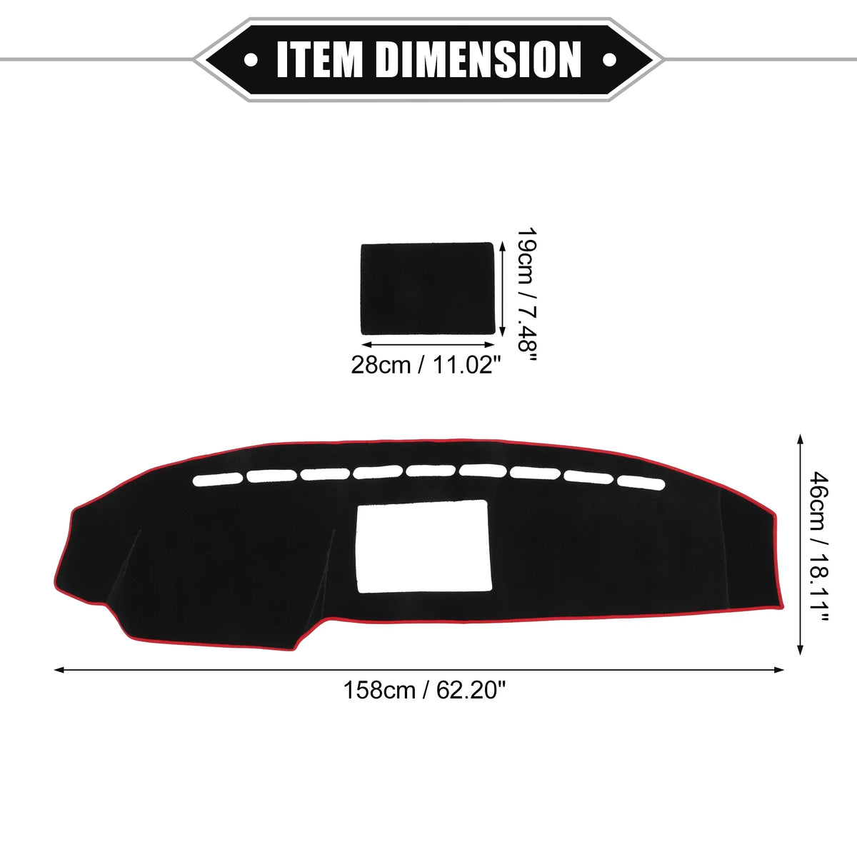 Compatible for 2008-2014 Bargains Protective Polyester Mat Dashboard Center Console Unique Car F150 Black Cover