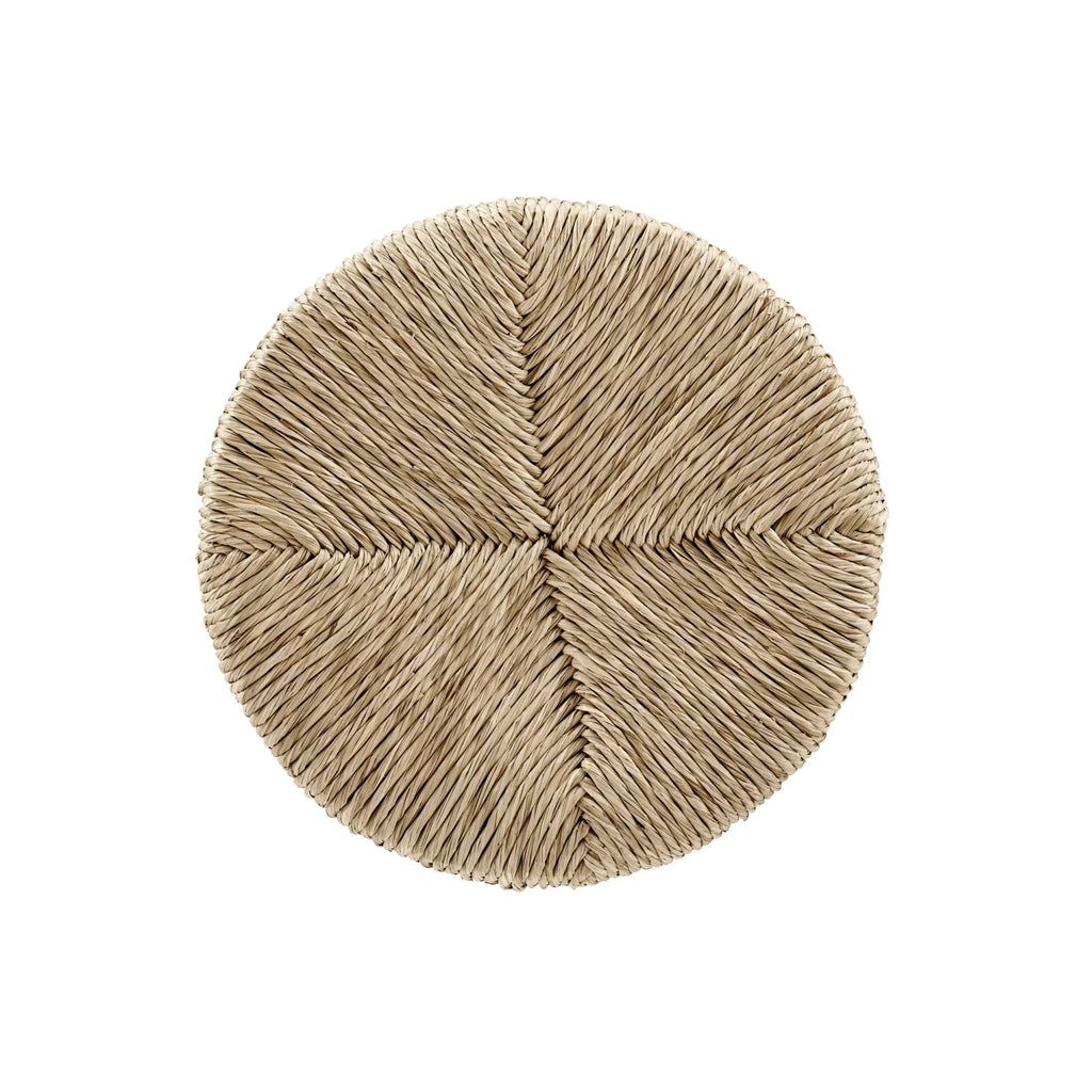 Morgan with Bar Natural Backless with Swivel, Rush 31.5" Natural Stool