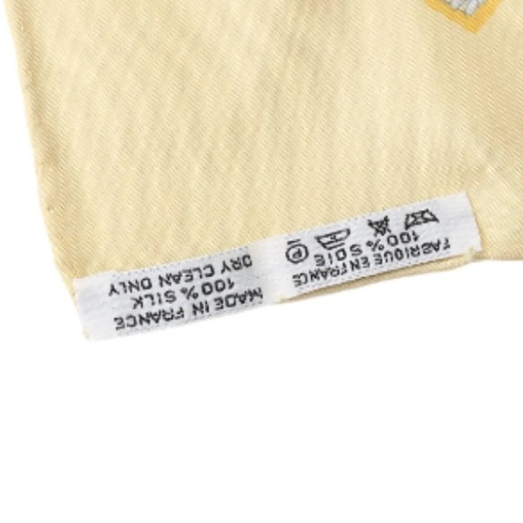 Scarf Silk Pre-Owned 100% Kare90 Hermes HERMES Taima Yellow (Fair)