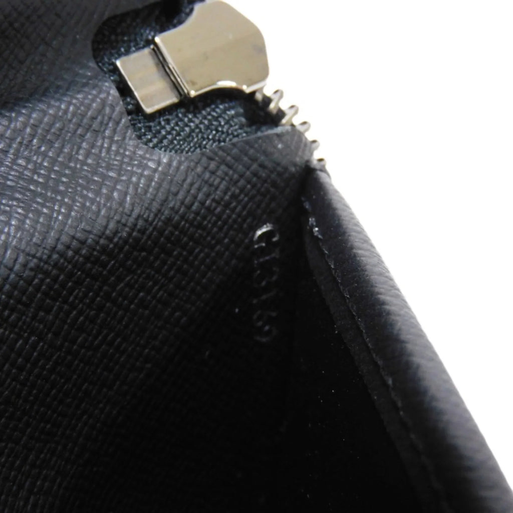 Pre-Owned Vertical Noir Eclipse Men's Zipper Zippy Billfold Wallet Long Monogram Round LV (Good) Logo M62295