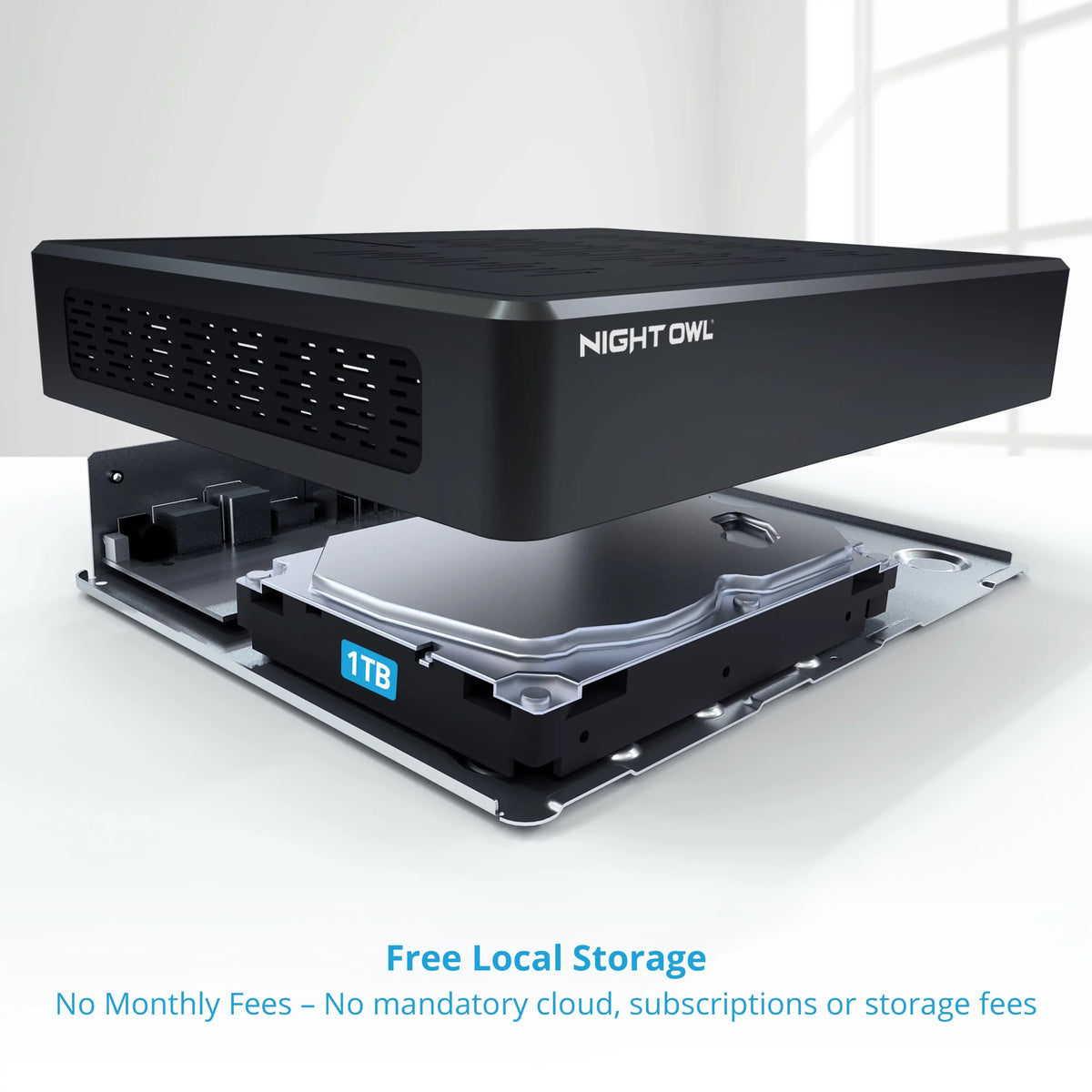 1TB 10 (Battery) Wi-Fi Channel Cameras Owl Spotlight 1080p NVR Free Hard 3 Night Drive HD 4K with and Wire