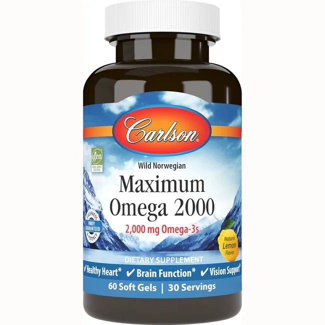 mg Maximum Omega Carlson Omega-3s, Each 60 2,000