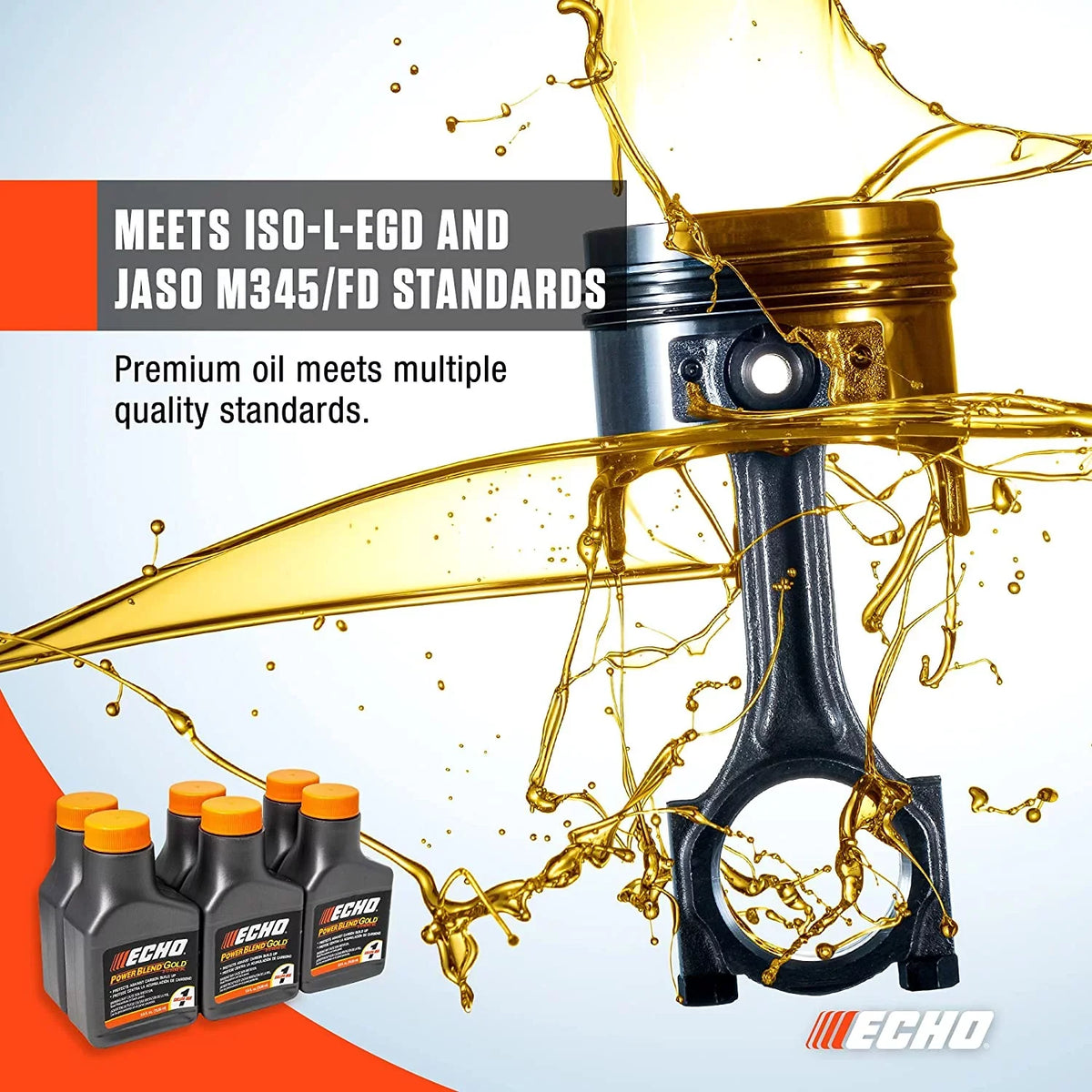 Blend (1 oz Echo 2-Cycle 50:1 6450050G Mix fl Oil Gold Gal.) Power 128 2-Stroke for