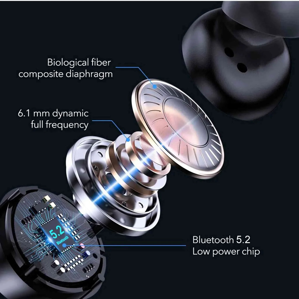 Tab Balanced, Compatible Earbuds M10 5.2 Case, Connection, IPX5 Charging Resistance, Boost Wireless Water Lenovo + Bluetooth Connect, with Black, UrbanX Dual Bass Bluetooth True