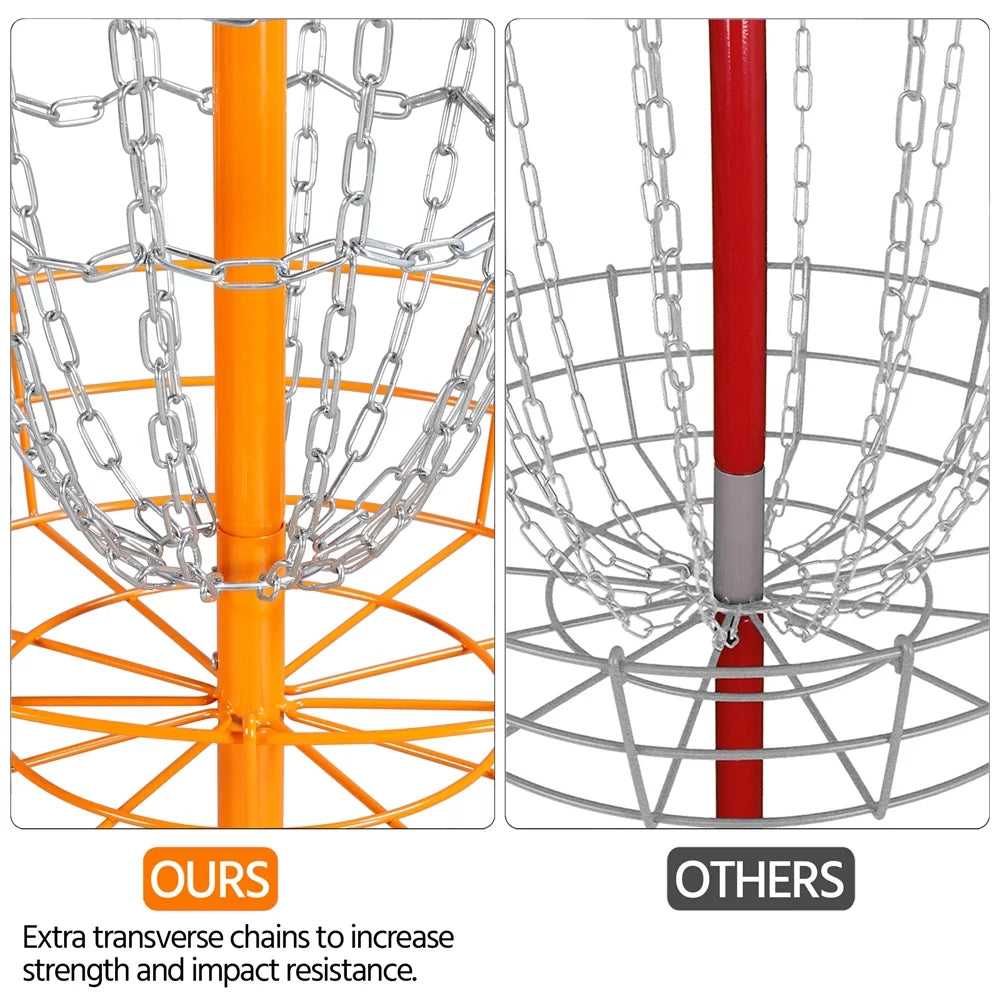 Target 12-Chain Goal Practice, SmileMart Golf Disc Orange