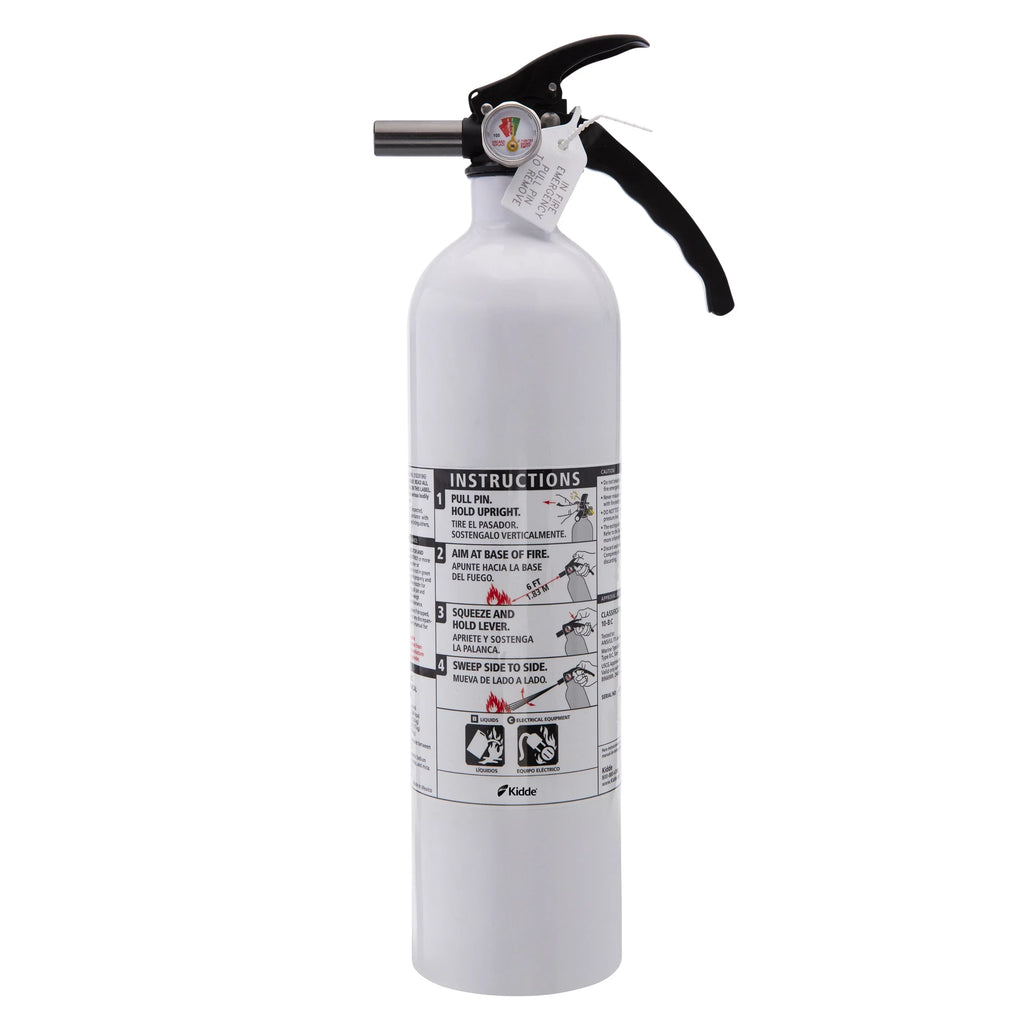 UL Rated Extinguisher, Model Fire Kidde Not Marine Rechargeable 10-B:C, KD82W-10BC,