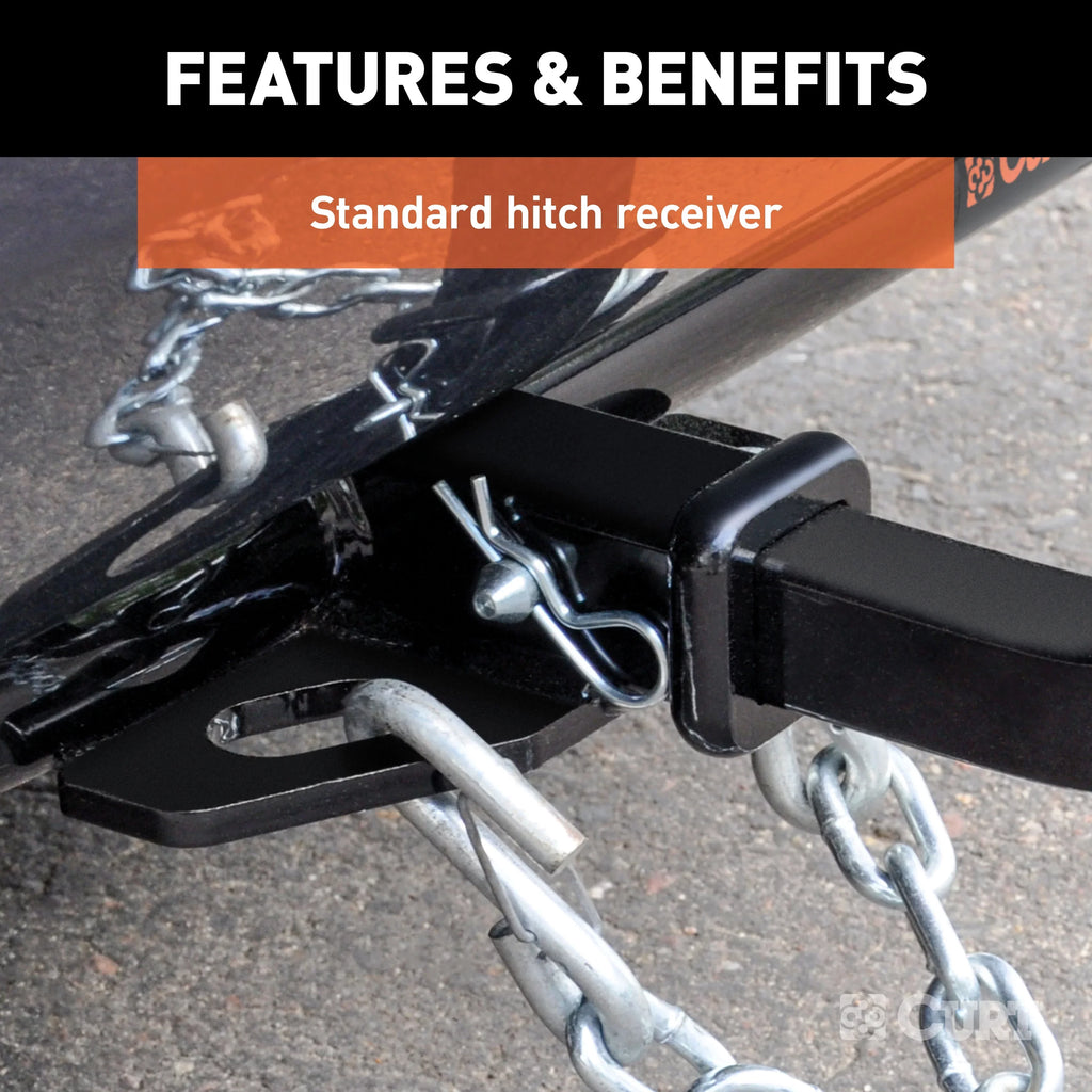 1-1/4-Inch Chevrolet Select Hitch, CURT Compatible Spark Class Receiver, Trailer 11433 with 1
