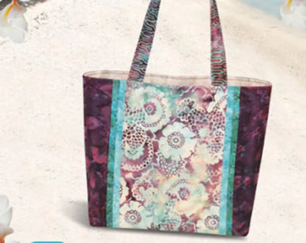 Beach Tote Pink Ptrn Fiji Sand