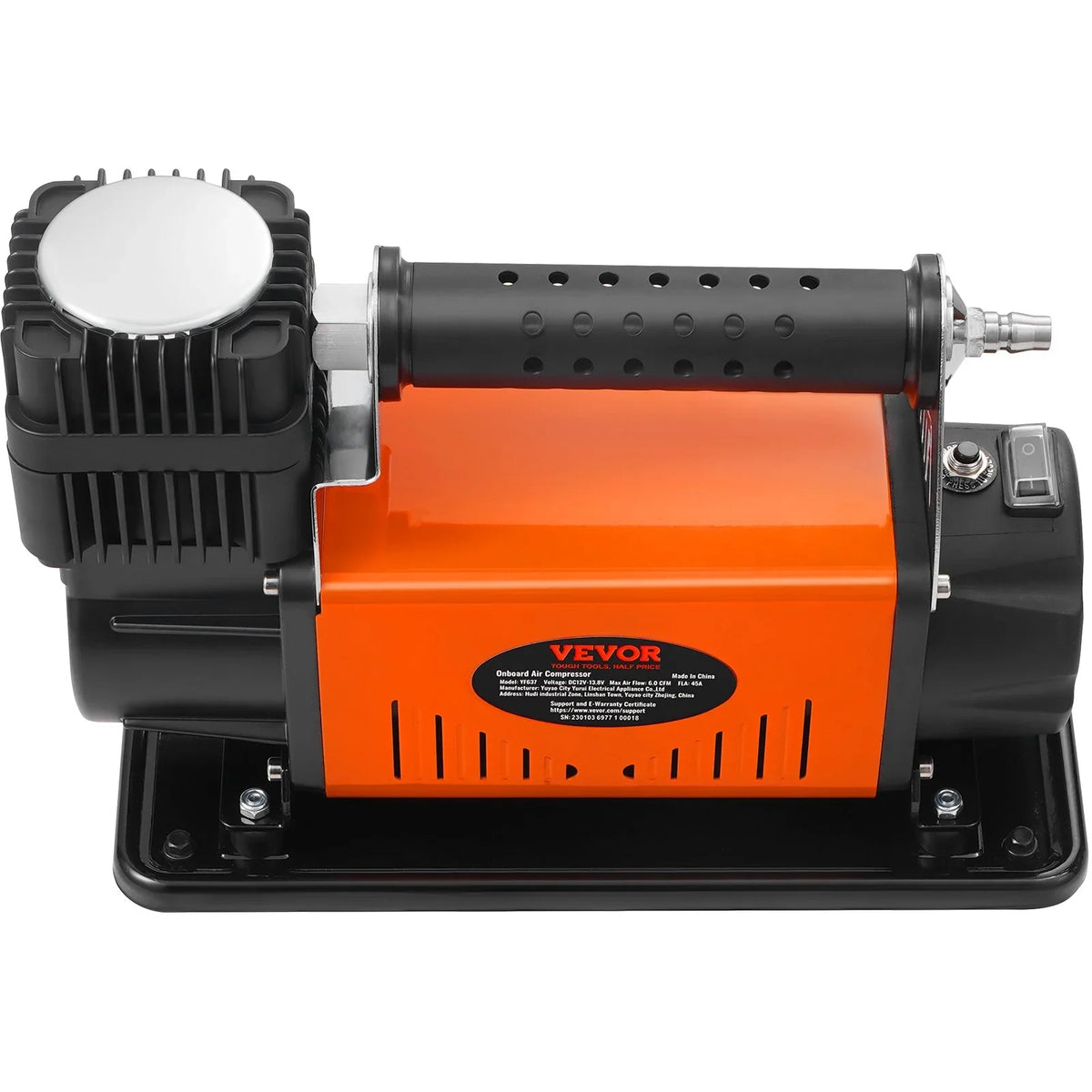 150PSI 12V 6CFM VEVOR Universal, Air High On-Board Compressor, Performance