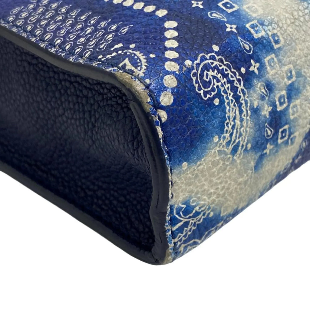 Men's (Fair) Pre-Owned Bandana Shoulder Blue Bag Wallet Wearable Monogram Gaston M81431