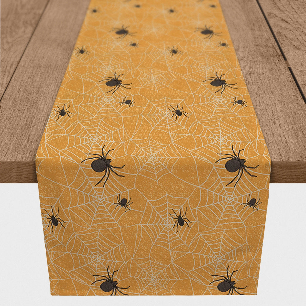 x Runner Creative Table Spider Twill Products 90 16 Pattern Web Orange Poly