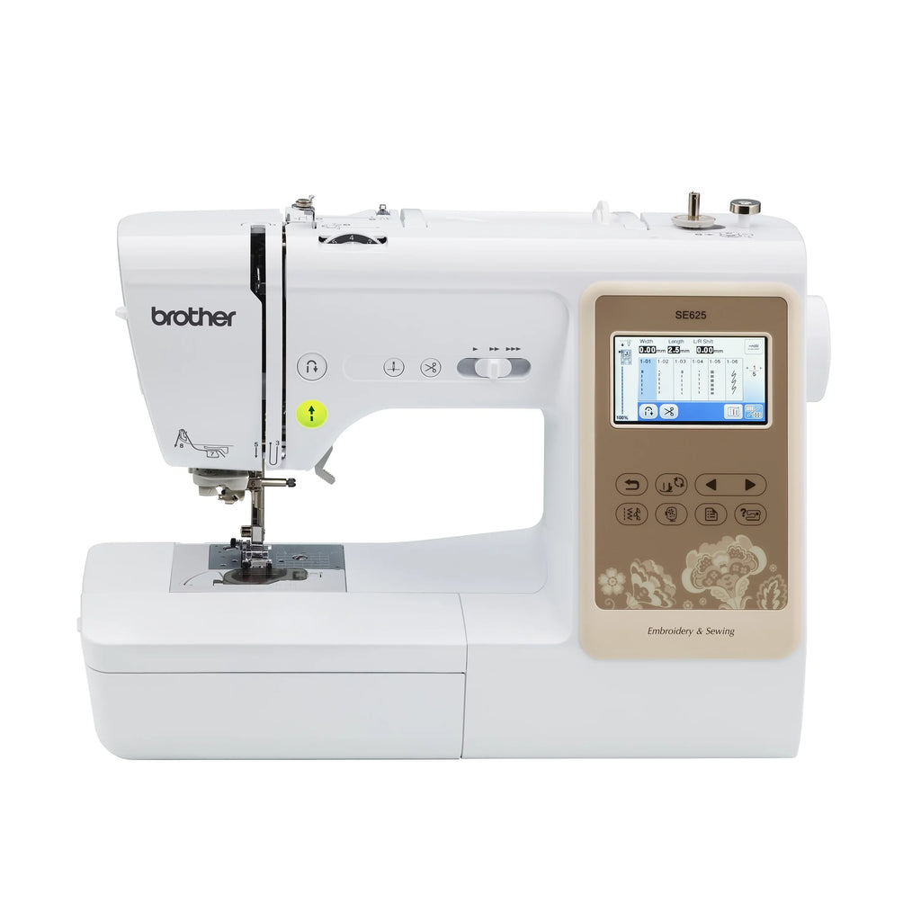with and Brother SE625 Machine Sewing Embroidery LCD Computerized