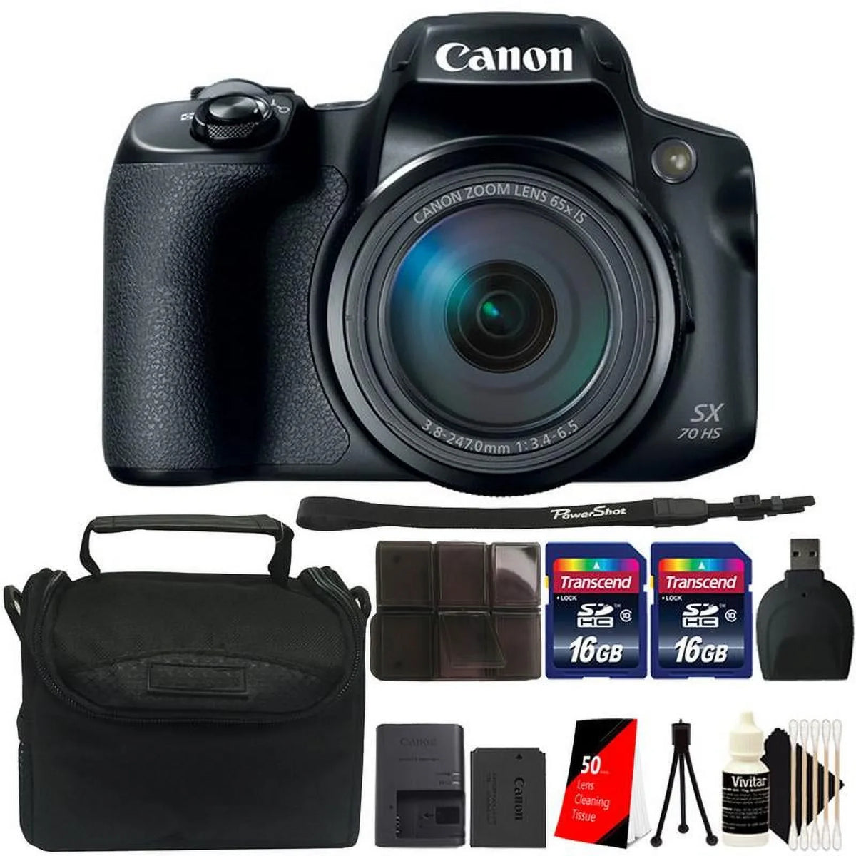Wi-Fi Full Digital PowerShot SX70 HS Bundle wth Camera 4K Canon Accessory