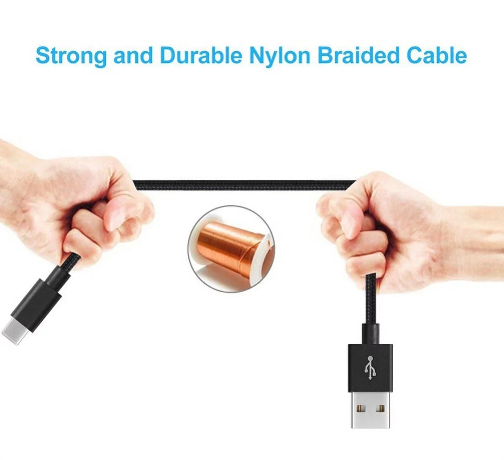 Pro Holster Sync Durable 2 5T, Case Type-C Rugged - Nokia 6T, 10ft Clip Plus Black Canvas Long 6, OnePlus Rapid Cable for w - Razer Braided Wire Belt Charger Phone 3.1 USB Y4P Metal 7 Durable