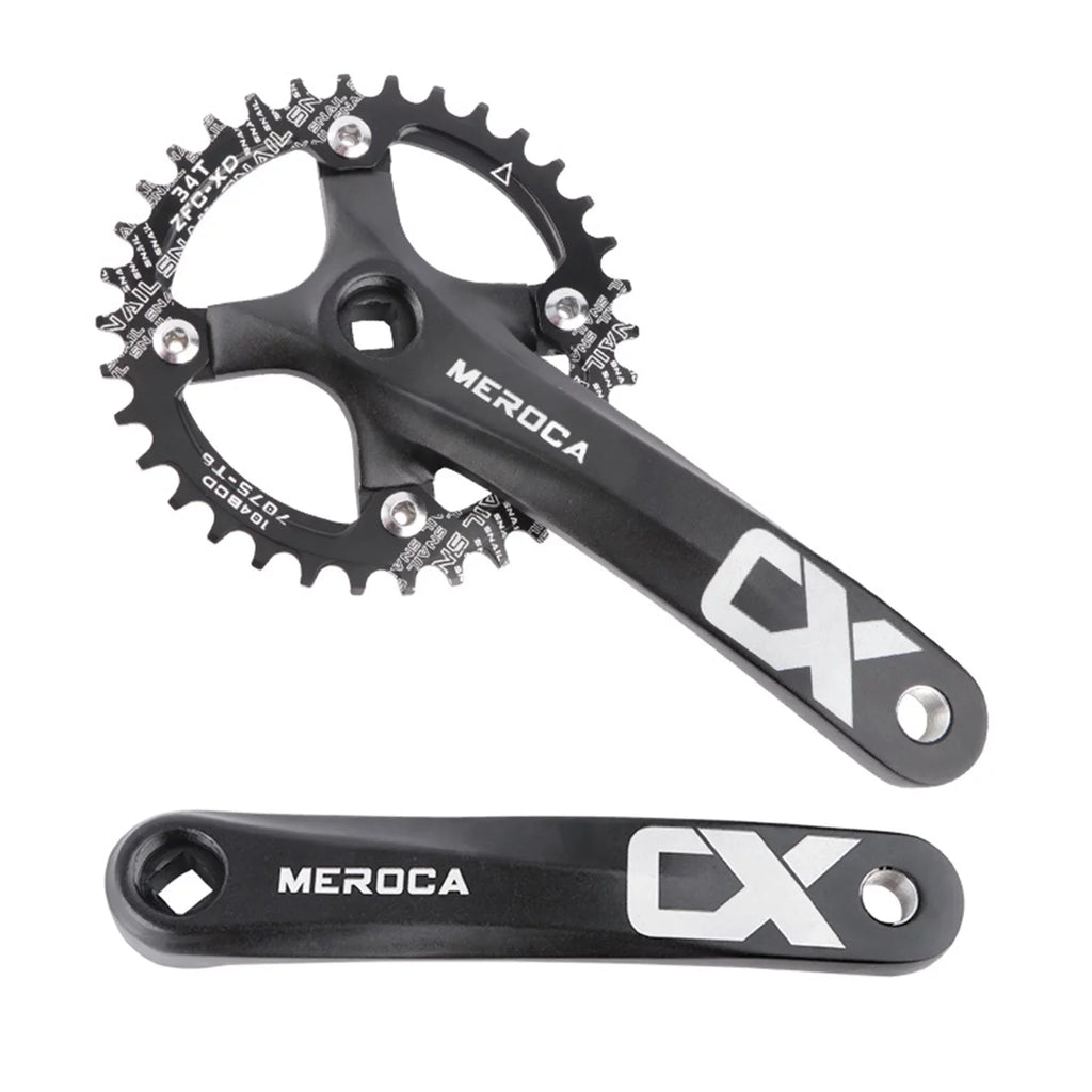 Ideal - Crank for 8/9/10/11 170MM Single Crankset, Biking Bike for - Enthusiasts Mountain Ring Set MEROCA BCD Aluminum 104 Speed Alloy