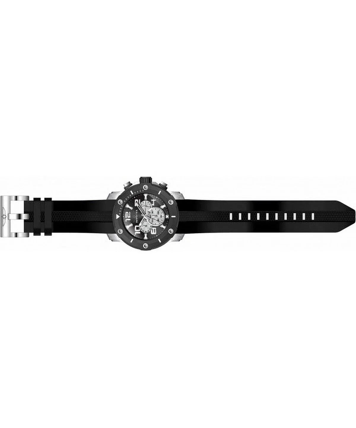 Silicone Black Men's Pro Strap Quartz Diver 45739 Watch Dial Invicta 100M Chronograph