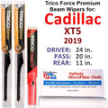 of 2019 Performance Base XT5 (Set Wipers 3) Beam Cadillac w/Rear Wiper