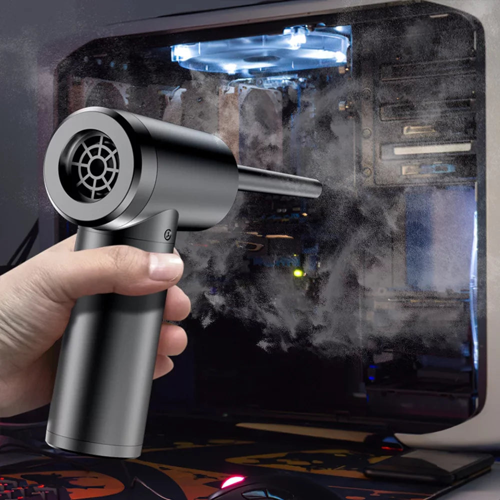 Duster, 6000mAh Cordless 50000RPM LED Blower Portable Compressed Computer for with Air Air Charge Fast Light, Keyboard Electric Air Duster Rechargeable