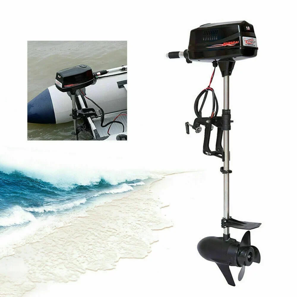 Brushless Engine Electric Fishing Outboard Motor Wuzstar w/Propel Boat 60V 2.2KW 10HP